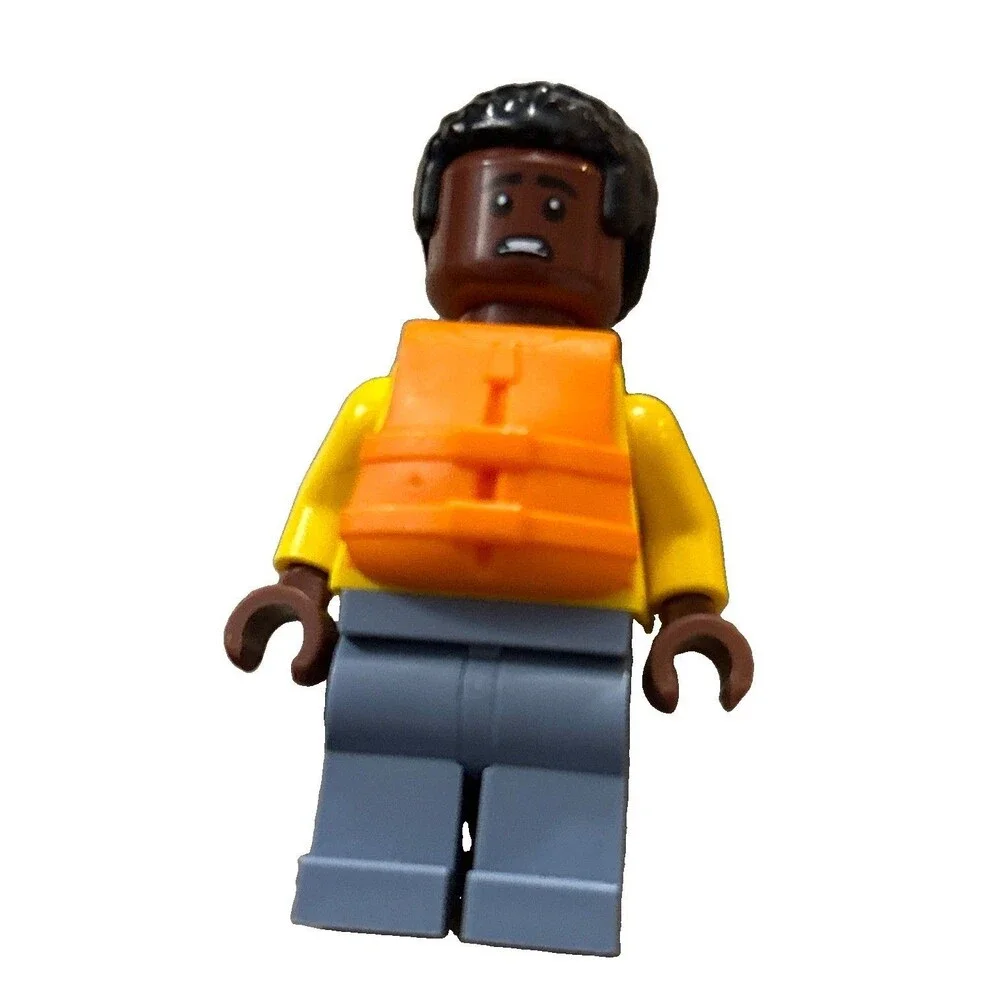 LEGO Darius Minifigure 76942 Orange Life Jacket Jurassic World Figure
